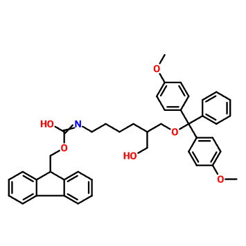 CAS : 147190-32-7 1-O-diméthoxytrityl-2-(N-FMoc)-4-AMinobutyl)-1,3-propanediol, 90 % est un solide blanc à jaune