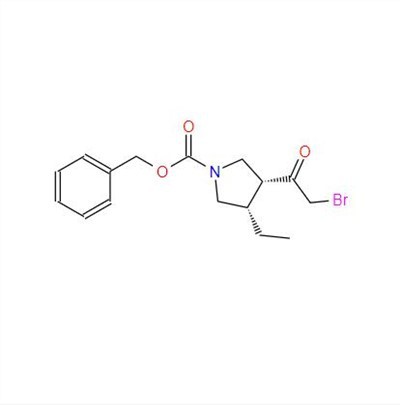 CAS :1428243-26-8丨(3R,4S)-3-(2-bromoacétyle)-4-éthyl-1-ester phénylméthylique d'acide pyrrolidinecarboxylique